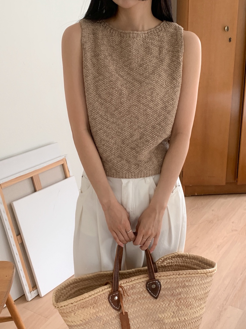 DARLUZ_MI東大門㊣代購女裝新品職業熱賣推薦人氣25春夏吊帶背心DARLUZ_MI吊帶/背心圖色2