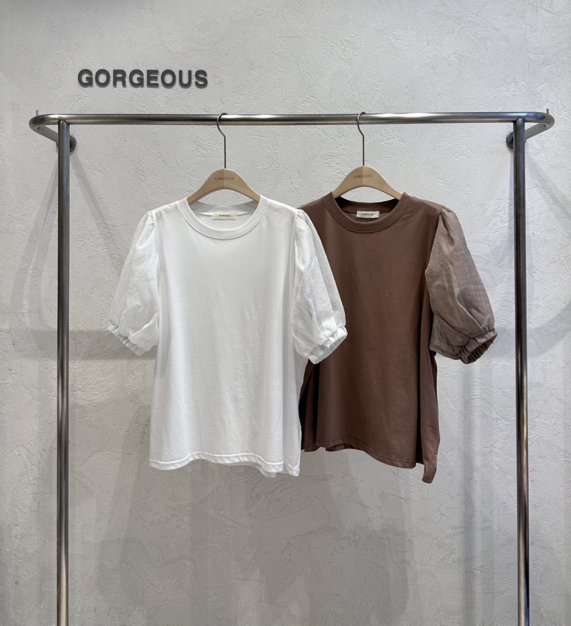 GORGEOUS東大門㊣代購女裝新款推薦人氣職業25春夏休閑熱賣T恤GORGEOUST恤
