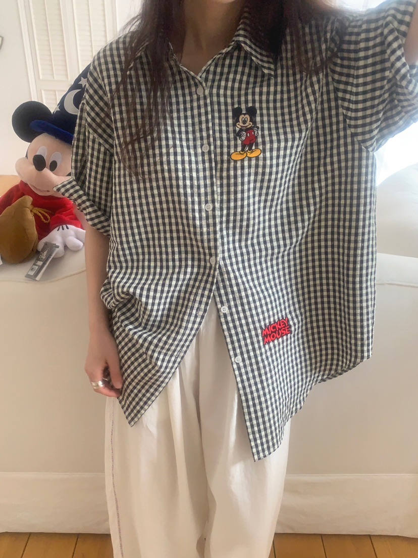 TOLL東大門㊣代購女裝新品時尚職業人氣25春夏襯衫蕾絲衫格子TOLL襯衫/蕾絲衫
