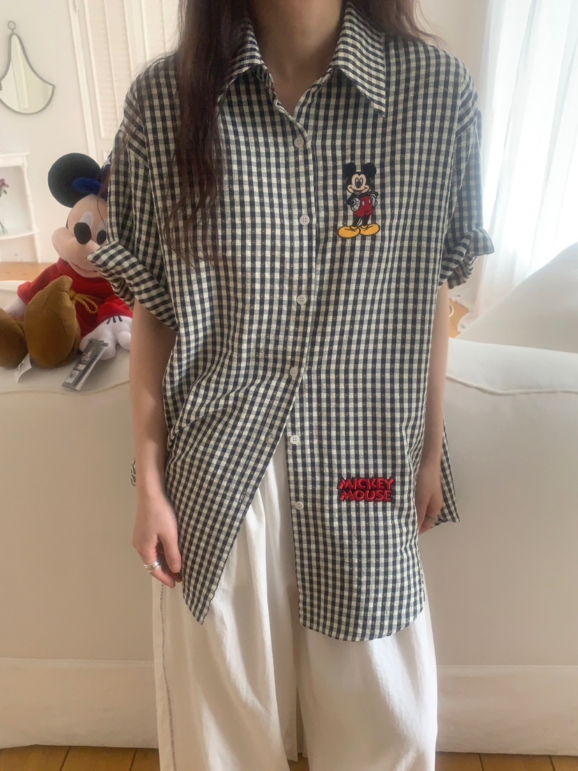 TOLL東大門㊣代購女裝新品時尚職業人氣25春夏襯衫蕾絲衫格子TOLL襯衫/蕾絲衫