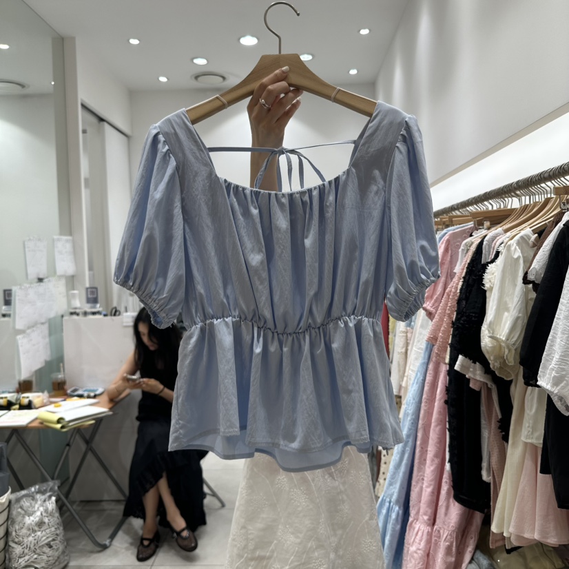XPARTY韓國直郵㊣女士新品人氣熱賣真品25春夏推薦襯衫蕾絲衫XPARTY襯衫/蕾絲衫圖色2