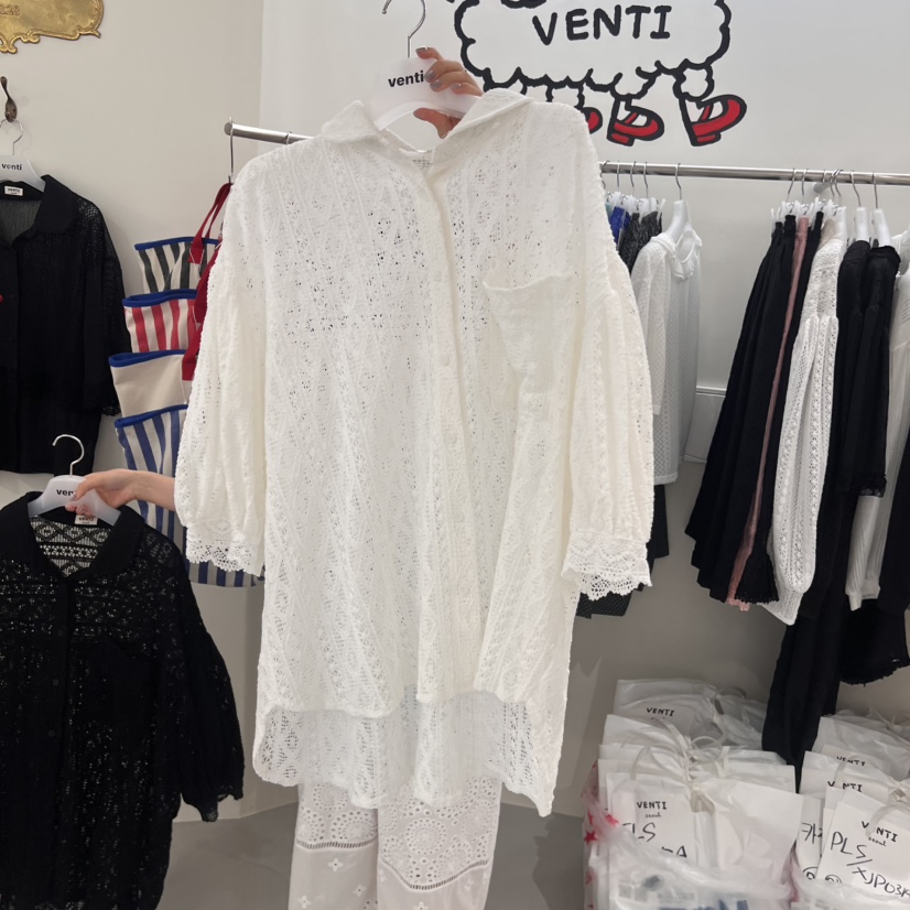 VENTI韓國直郵㊣女裝新款人氣真品時尚推薦職業熱賣25春夏針織衫VENTI針織衫