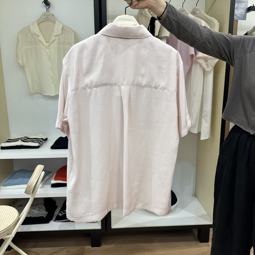 MUYBIEN韓國代購㊣女裝新品25春夏熱賣職業推薦襯衫蕾絲衫口袋MUYBIEN襯衫/蕾絲衫