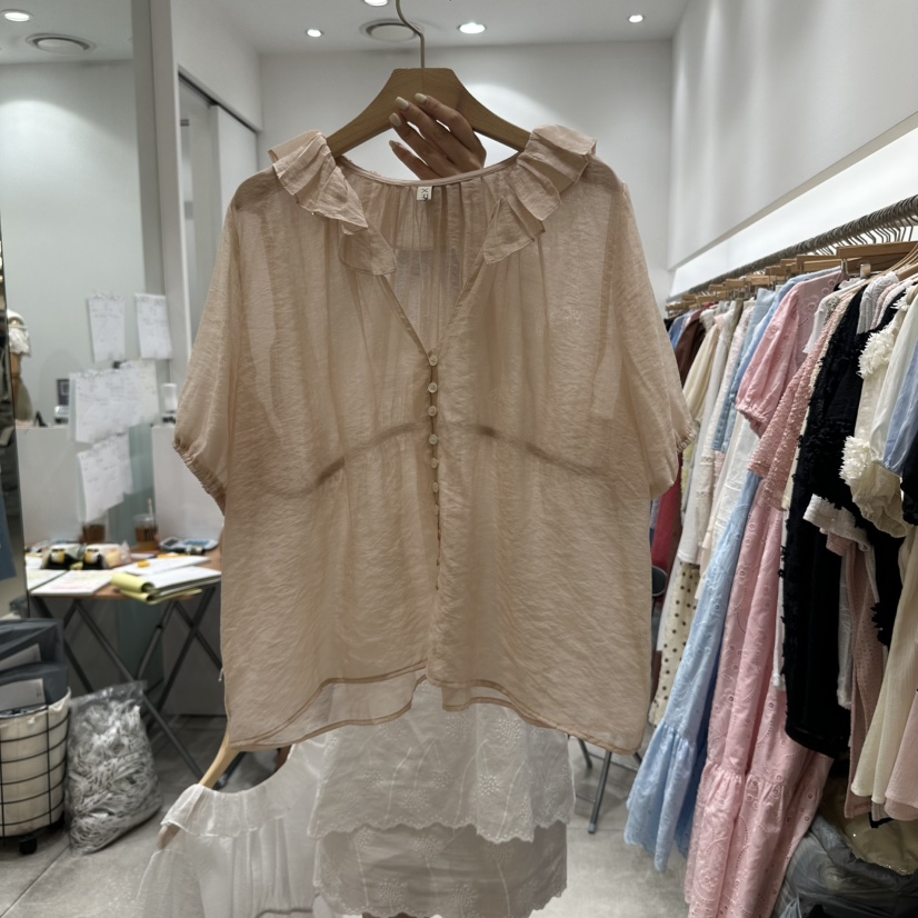 XPARTY東大門㊣代購女士新品休閑時尚真品職業推薦襯衫蕾絲衫XPARTY襯衫/蕾絲衫圖色2
