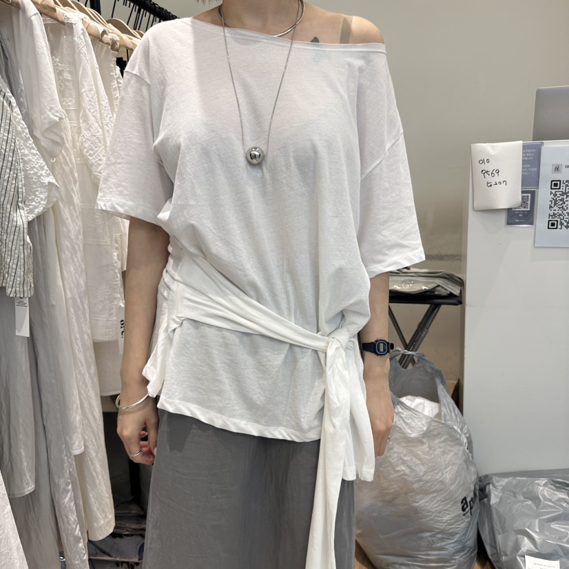 ORE-P東大門㊣實拍女士新款熱賣時尚職業推薦休閑真品T恤露肩ORET恤