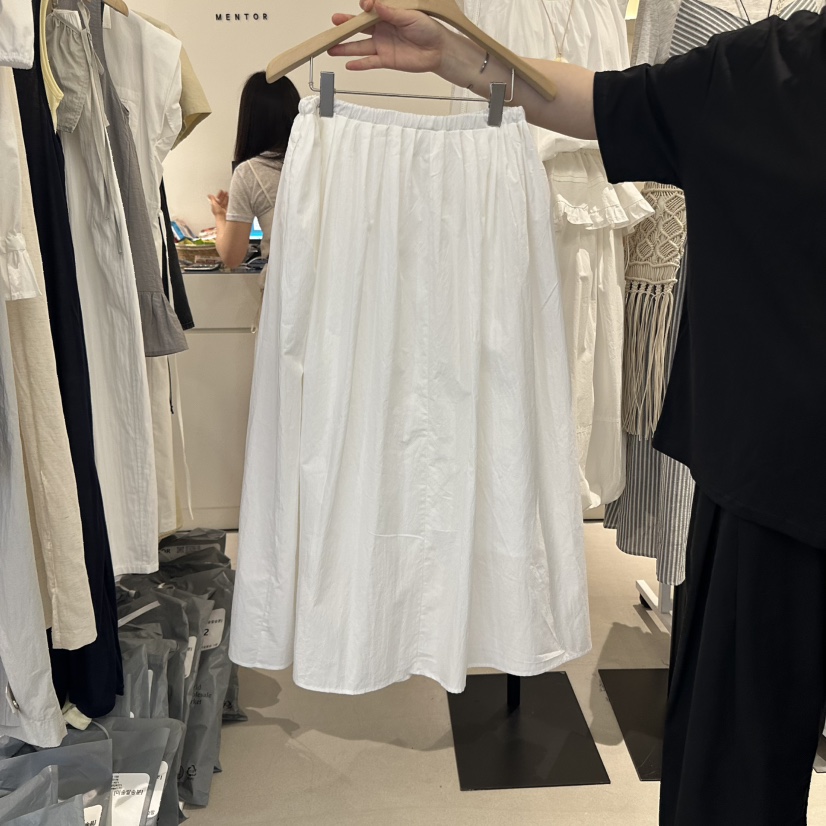 MENTOR韓國直郵㊣女裝新品熱賣25春夏休閑時尚職業真品長裙MENTOR長裙