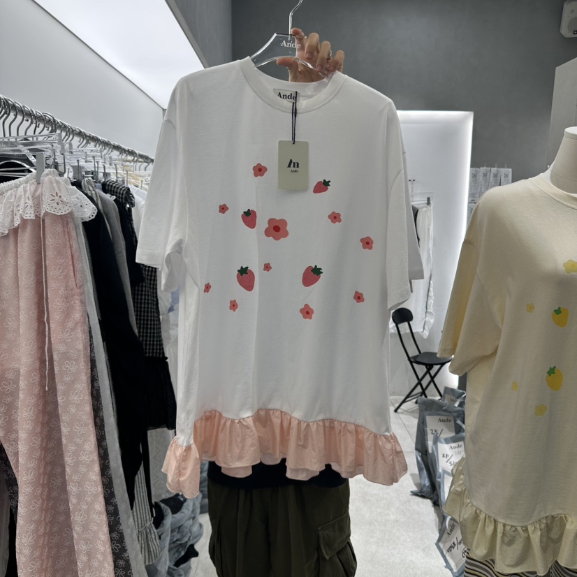 ANDE東大門㊣直郵女裝新品人氣熱賣時尚25春夏真品推薦職業T恤ANDET恤圖色2