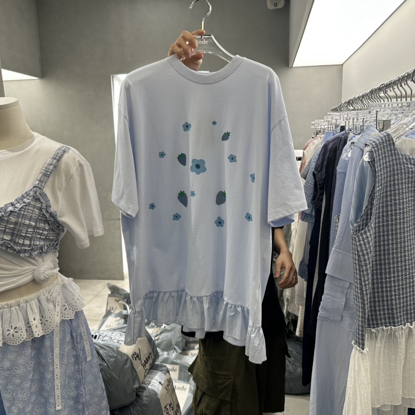 ANDE東大門㊣直郵女裝新品人氣熱賣時尚25春夏真品推薦職業T恤ANDET恤圖色3