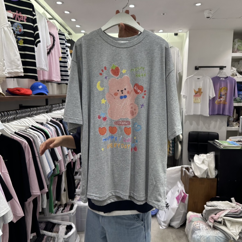 EVE韓國直郵㊣女裝新品25春夏推薦熱賣時尚真品休閑人氣T恤EVET恤圖色3