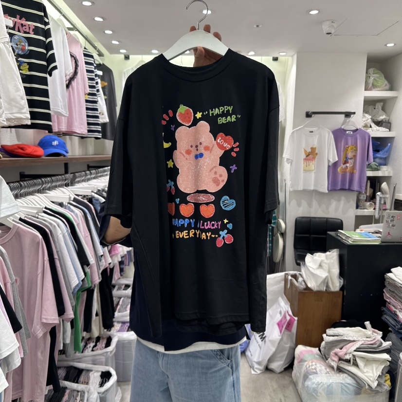 EVE韓國直郵㊣女裝新品25春夏推薦熱賣時尚真品休閑人氣T恤EVET恤圖色4