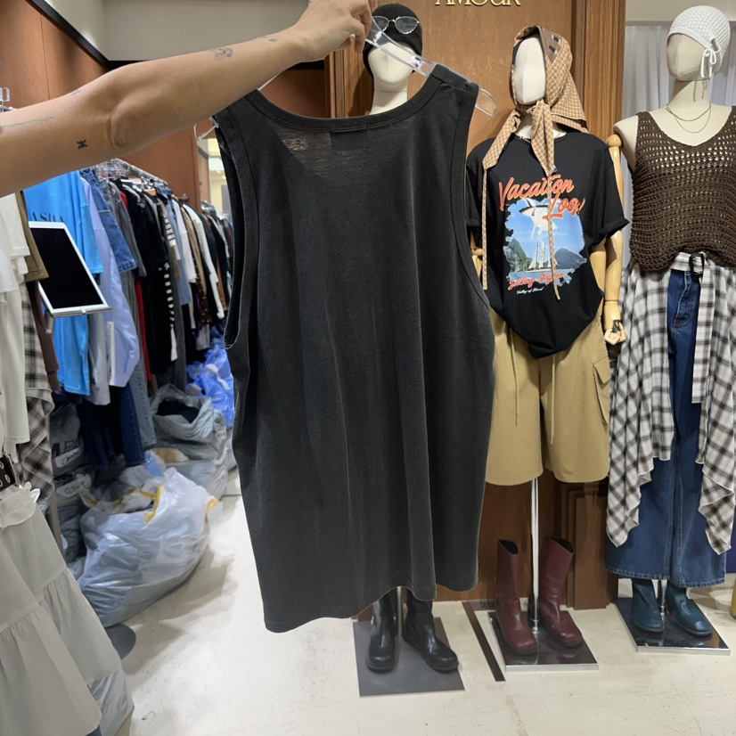 AMOUR韓國代購㊣女士新品熱賣推薦休閑職業25春夏真品吊帶背心AMOUR吊帶/背心