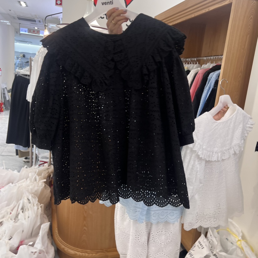 VENTI東大門㊣直郵女裝新款休閑真品25春夏推薦職業襯衫蕾絲衫VENTI襯衫/蕾絲衫圖色2