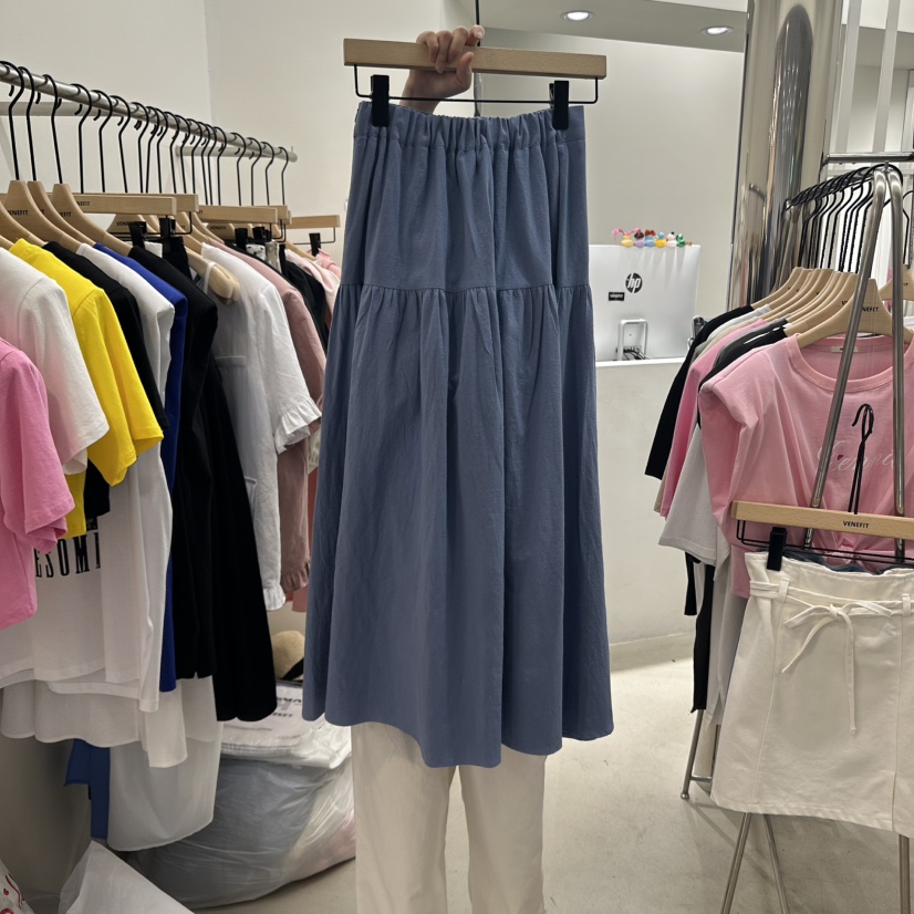 VENEFIT韓國代購㊣女裝新款熱賣25春夏推薦人氣時尚休閑長裙VENEFIT/JENNIE長裙