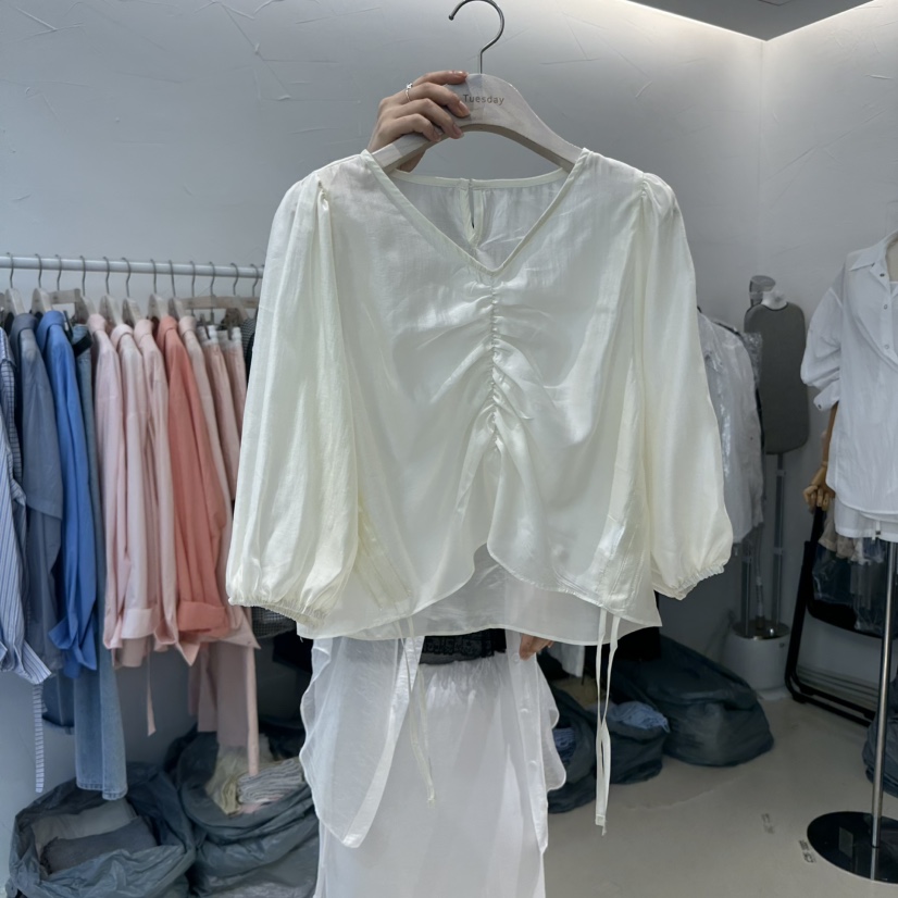 FLORAL東大門㊣直郵女士新品時尚職業真品人氣25春夏襯衫蕾絲衫FLORAL襯衫/蕾絲衫
