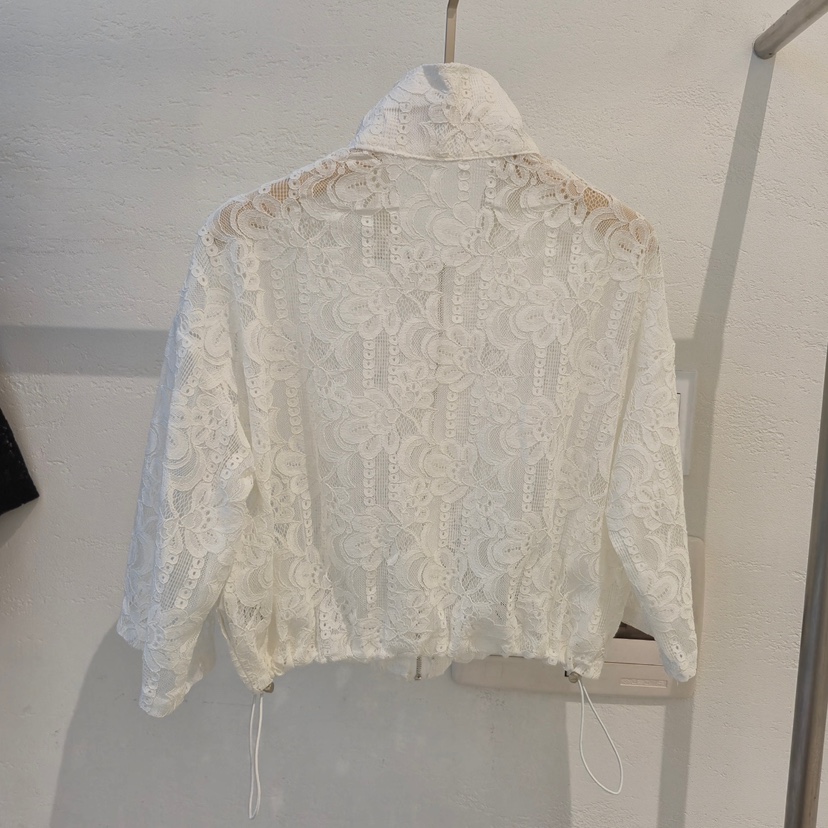 1 2ILLY-S韓國直郵㊣女裝新品人氣真品25春夏夾克拉鏈蕾絲1 2ILLY/THE SIL夾克
