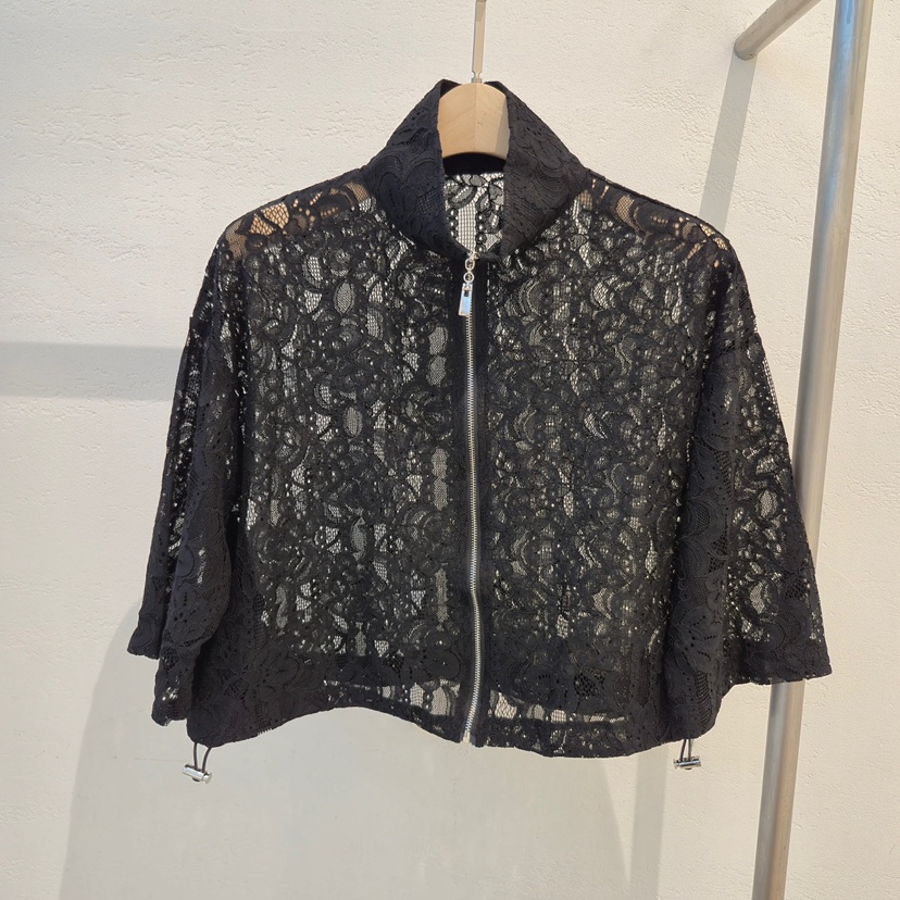 1 2ILLY-S韓國直郵㊣女裝新品人氣真品25春夏夾克拉鏈蕾絲1 2ILLY/THE SIL夾克圖色2