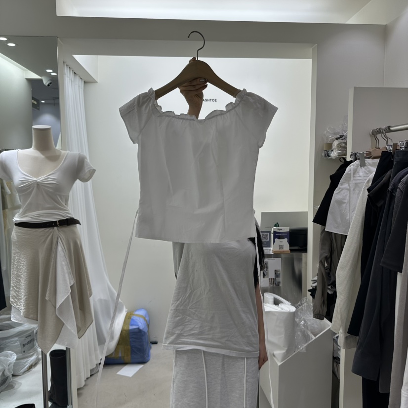 ASHTOE韓國代購㊣女裝新品推薦25春夏熱賣休閑真品襯衫蕾絲衫ASHTOE襯衫/蕾絲衫