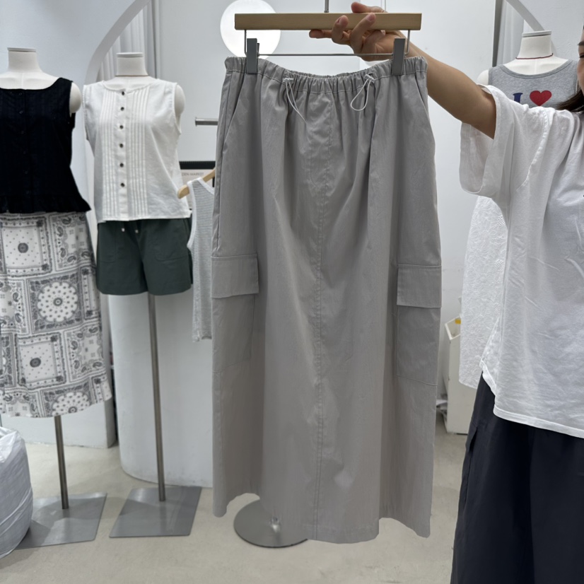 GOLDEN MARKET韓國直郵㊣女士新款休閑25春夏職業真品長裙GOLDEN MARKET長裙圖色3