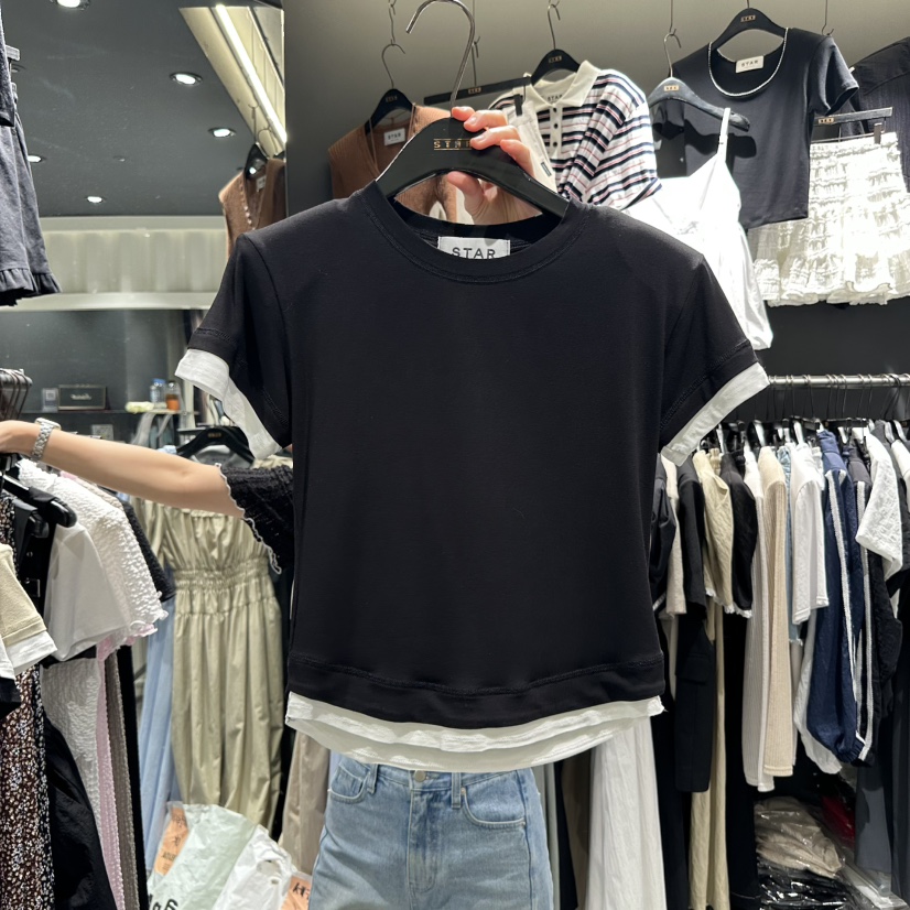 STAR-L東大門㊣實拍女裝新款時尚熱賣25春夏真品人氣推薦T恤STAR-LT恤圖色3