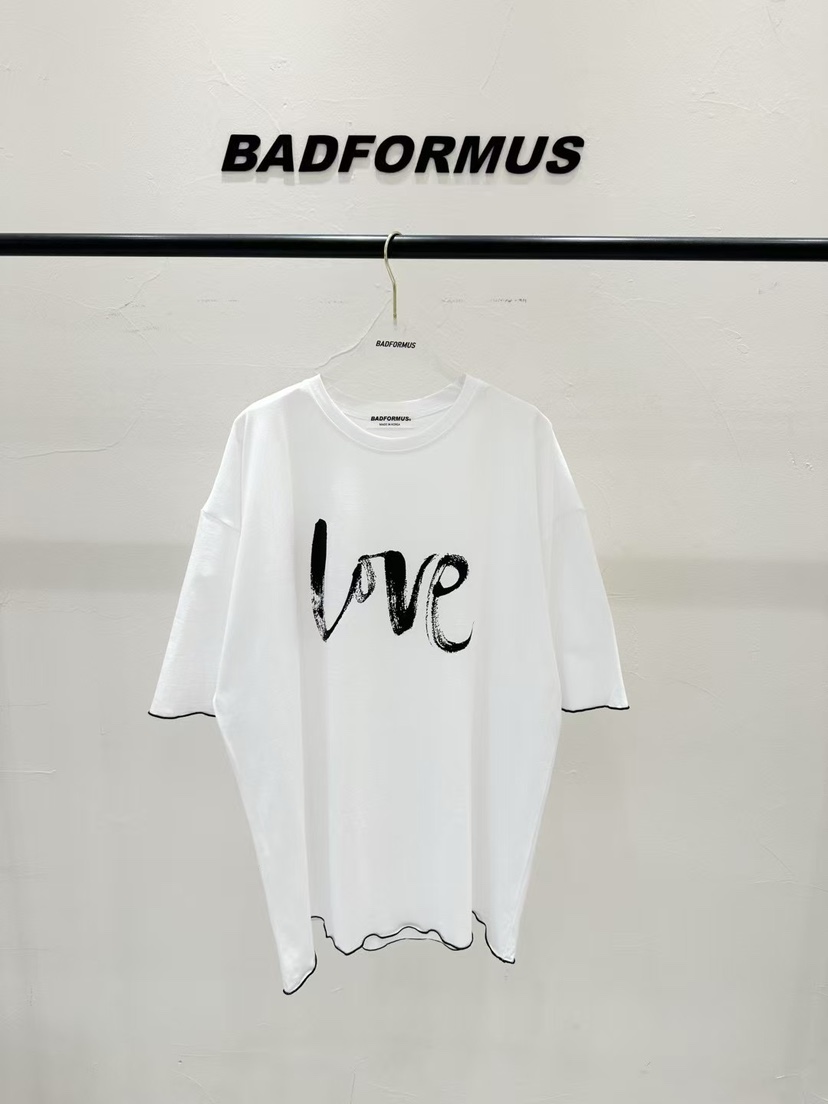 BADFORMUS東大門㊣實拍女裝新款推薦熱賣真品休閑時尚25春夏T恤BADFORMUST恤圖色2
