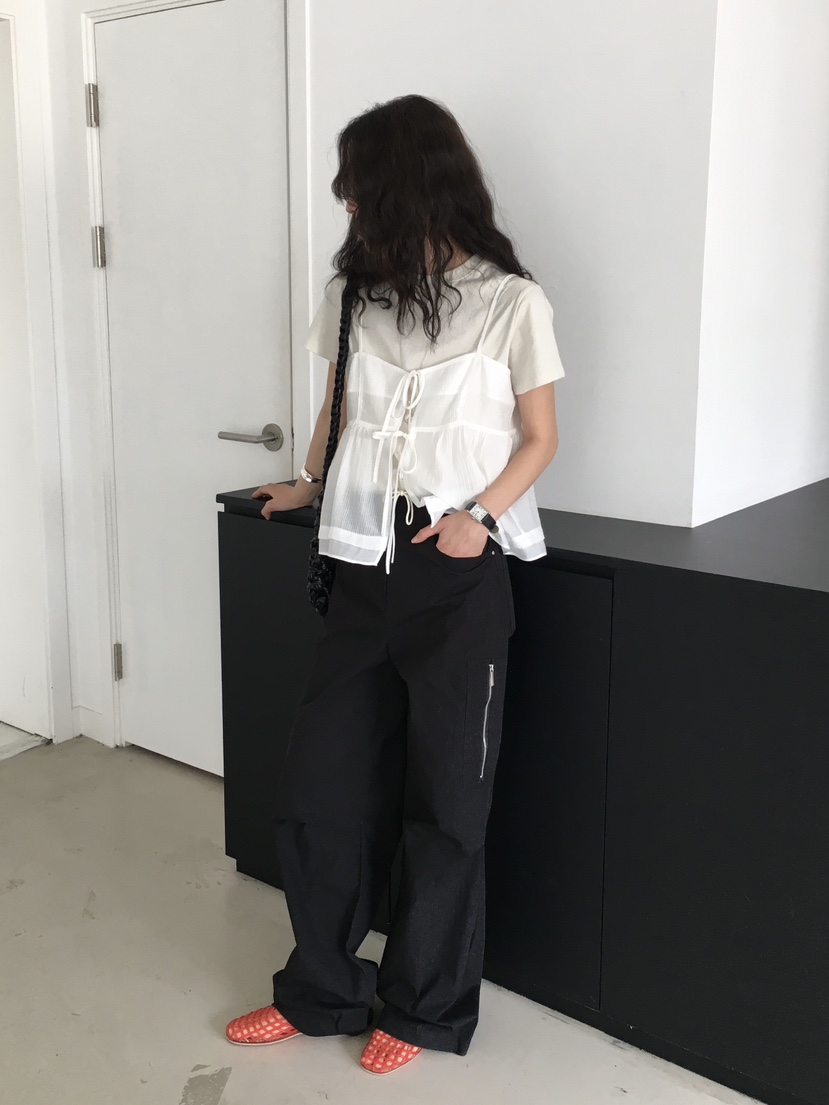 MONDAYMORING東大門㊣實拍女裝新品時尚25春夏熱賣吊帶背心MONDAYMORING吊帶/背心