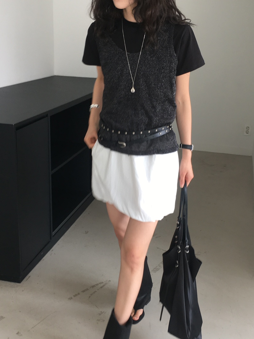 MONDAYMORING東大門㊣直郵女士新款熱賣人氣25春夏休閑短裙絨MONDAYMORING短裙