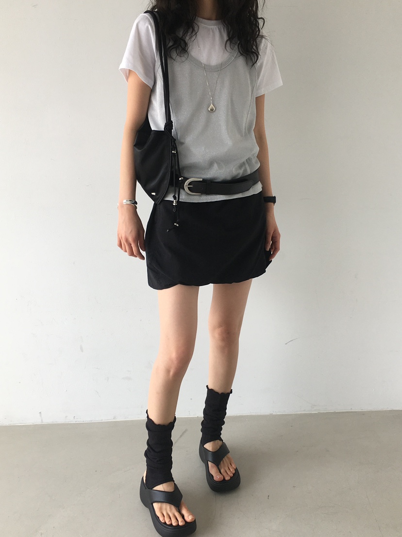 MONDAYMORING東大門㊣直郵女士新款熱賣人氣25春夏休閑短裙絨MONDAYMORING短裙