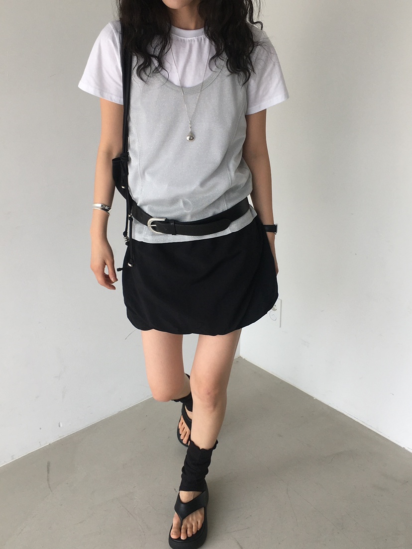 MONDAYMORING東大門㊣直郵女士新款熱賣人氣25春夏休閑短裙絨MONDAYMORING短裙