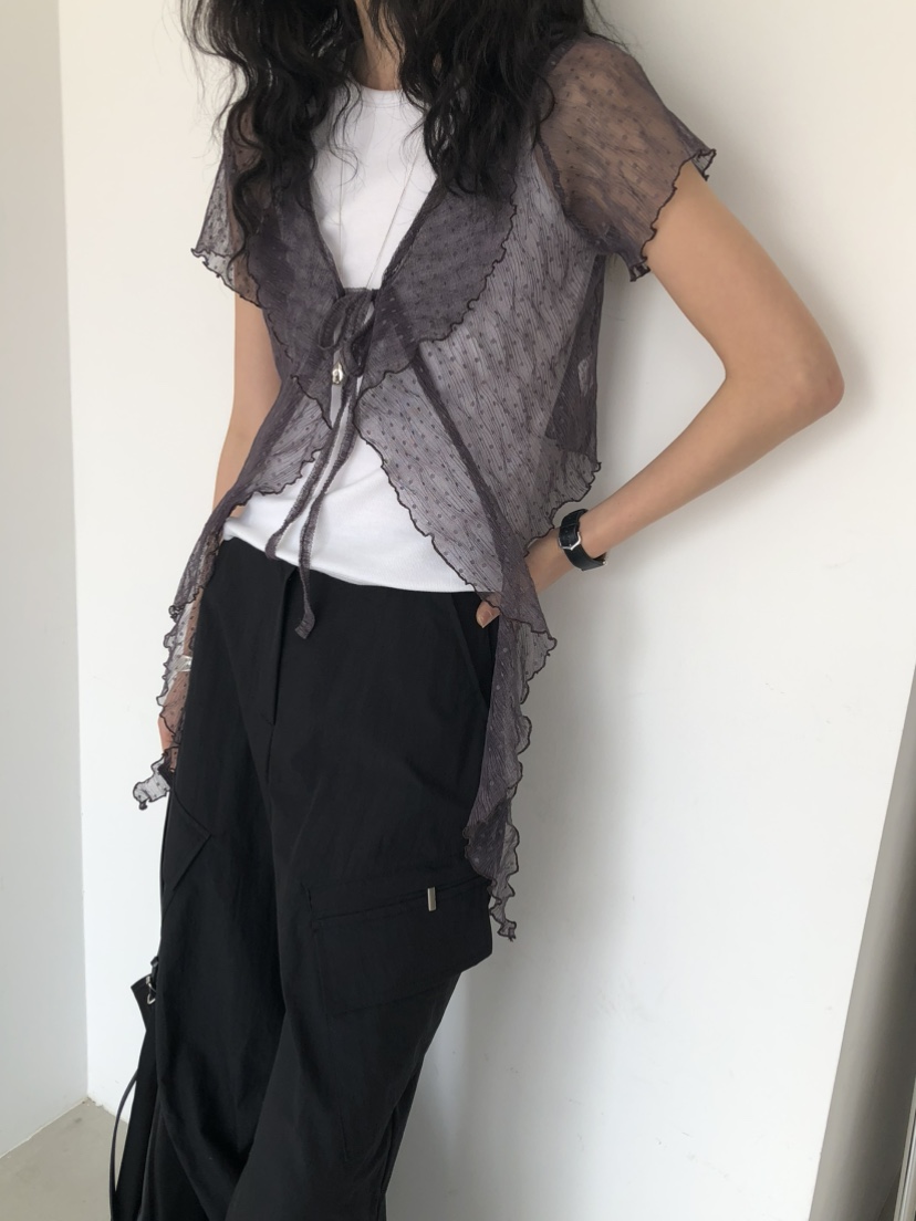 MONDAYMORING韓國代購㊣女裝新品熱賣時尚真品襯衫蕾絲衫開衫MONDAYMORING襯衫/蕾絲衫