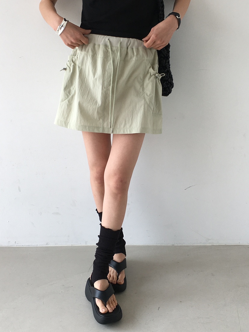 MONDAYMORING東大門㊣直郵女士新品人氣時尚25春夏短裙羅紋MONDAYMORING短裙