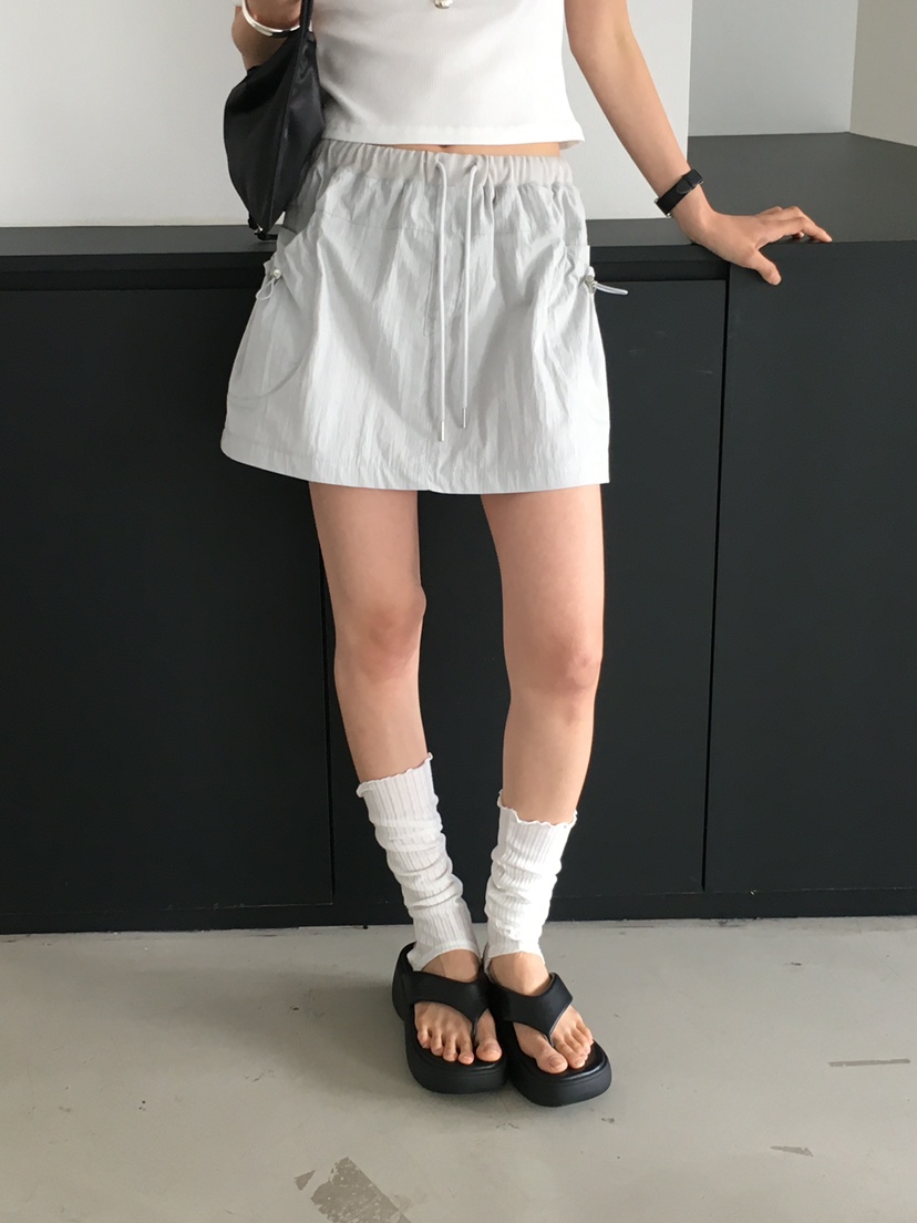 MONDAYMORING東大門㊣直郵女士新品人氣時尚25春夏短裙羅紋MONDAYMORING短裙