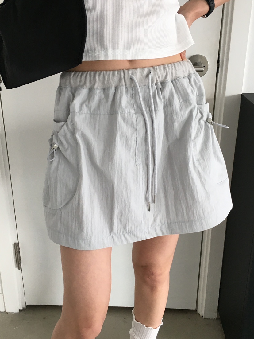 MONDAYMORING東大門㊣直郵女士新品人氣時尚25春夏短裙羅紋MONDAYMORING短裙