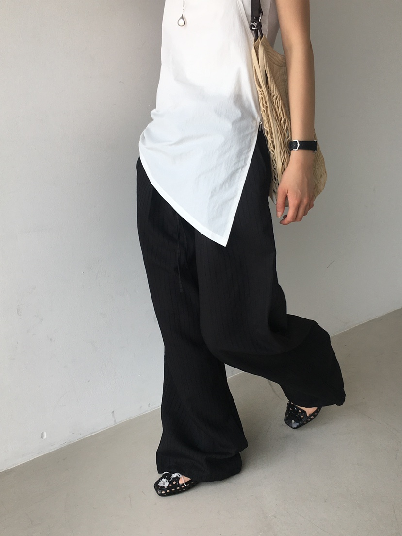 MONDAYMORING東大門㊣直郵女裝新款熱賣時尚推薦休閑褲條紋MONDAYMORING休閑褲