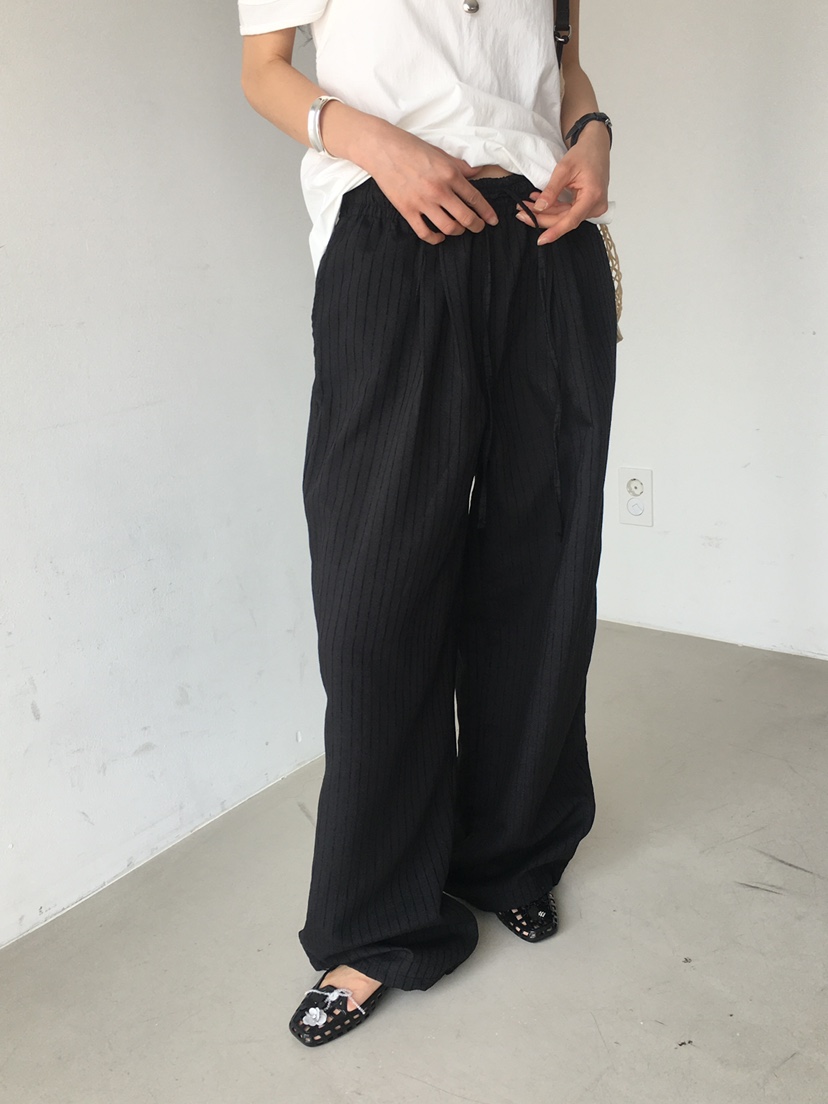 MONDAYMORING東大門㊣直郵女裝新款熱賣時尚推薦休閑褲條紋MONDAYMORING休閑褲