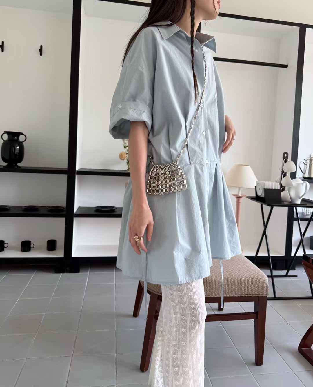 STANDING韓國代購㊣女裝新款熱賣推薦真品人氣休閑時尚連衣裙STANDING連衣裙