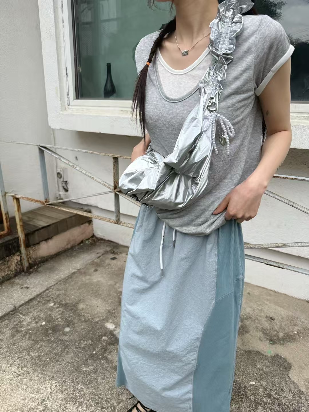 STANDING韓國代購㊣女士新品推薦真品人氣25春夏職業時尚長裙STANDING長裙