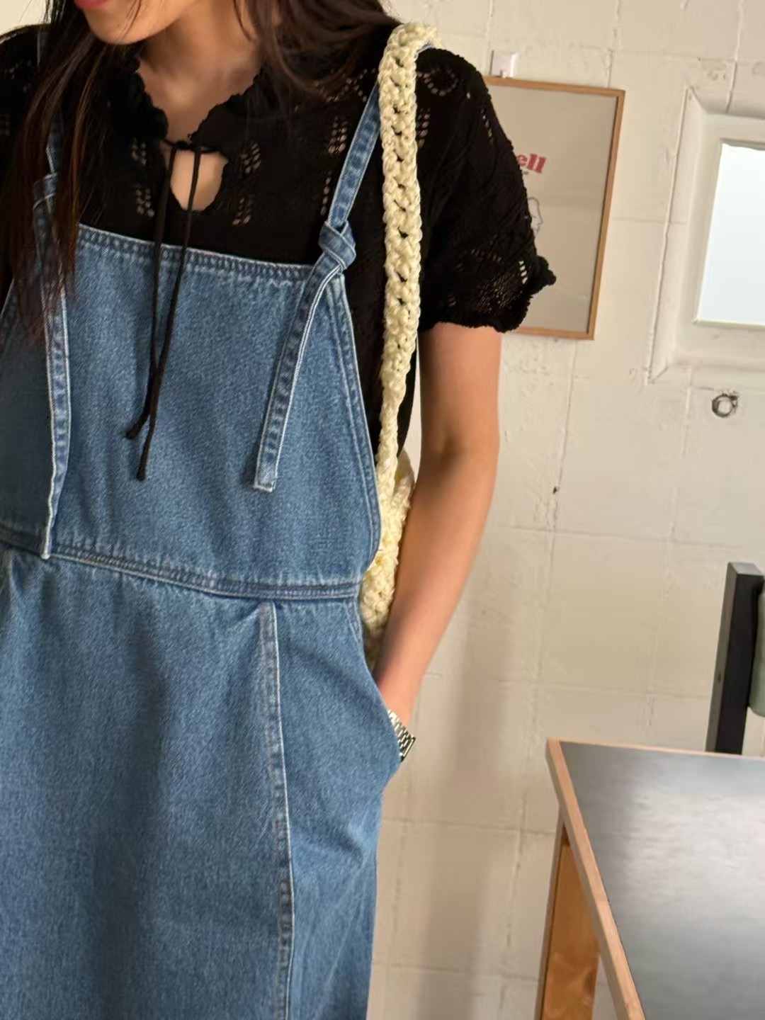 STANDING東大門㊣實拍女裝新款真品25春夏職業連衣裙不含內搭STANDING連衣裙