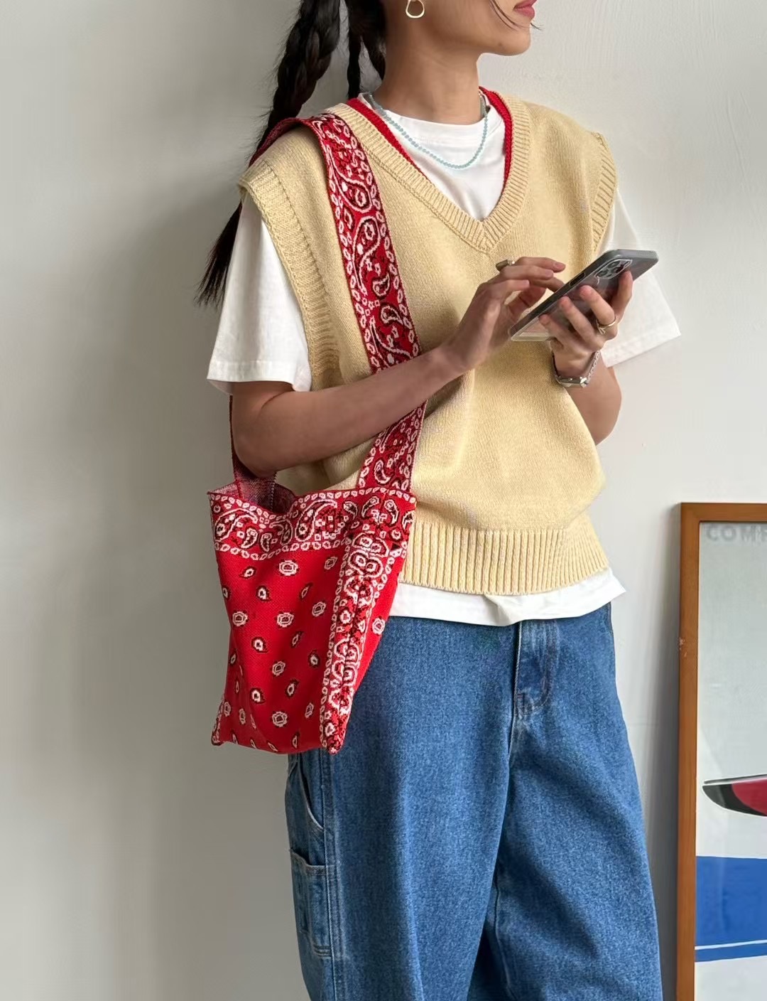 STANDING韓國代購㊣女裝新款熱賣人氣推薦真品25春夏馬甲V領雙面STANDING馬甲