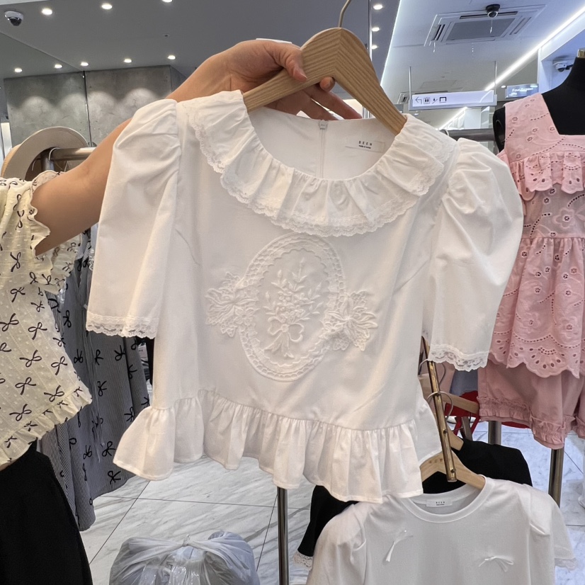 BEEN-A韓國代購㊣女裝新品職業25春夏休閑人氣推薦襯衫蕾絲衫BEEN-A襯衫/蕾絲衫圖色2