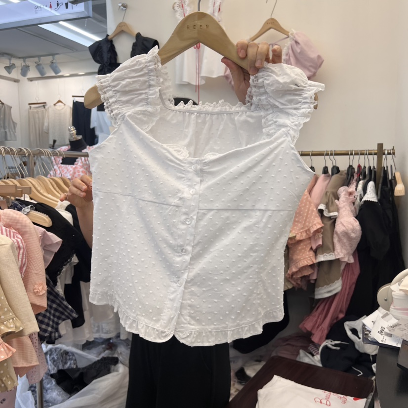 BEEN-A韓國代購㊣女裝新款職業時尚推薦25春夏真品襯衫蕾絲衫BEEN-A襯衫/蕾絲衫