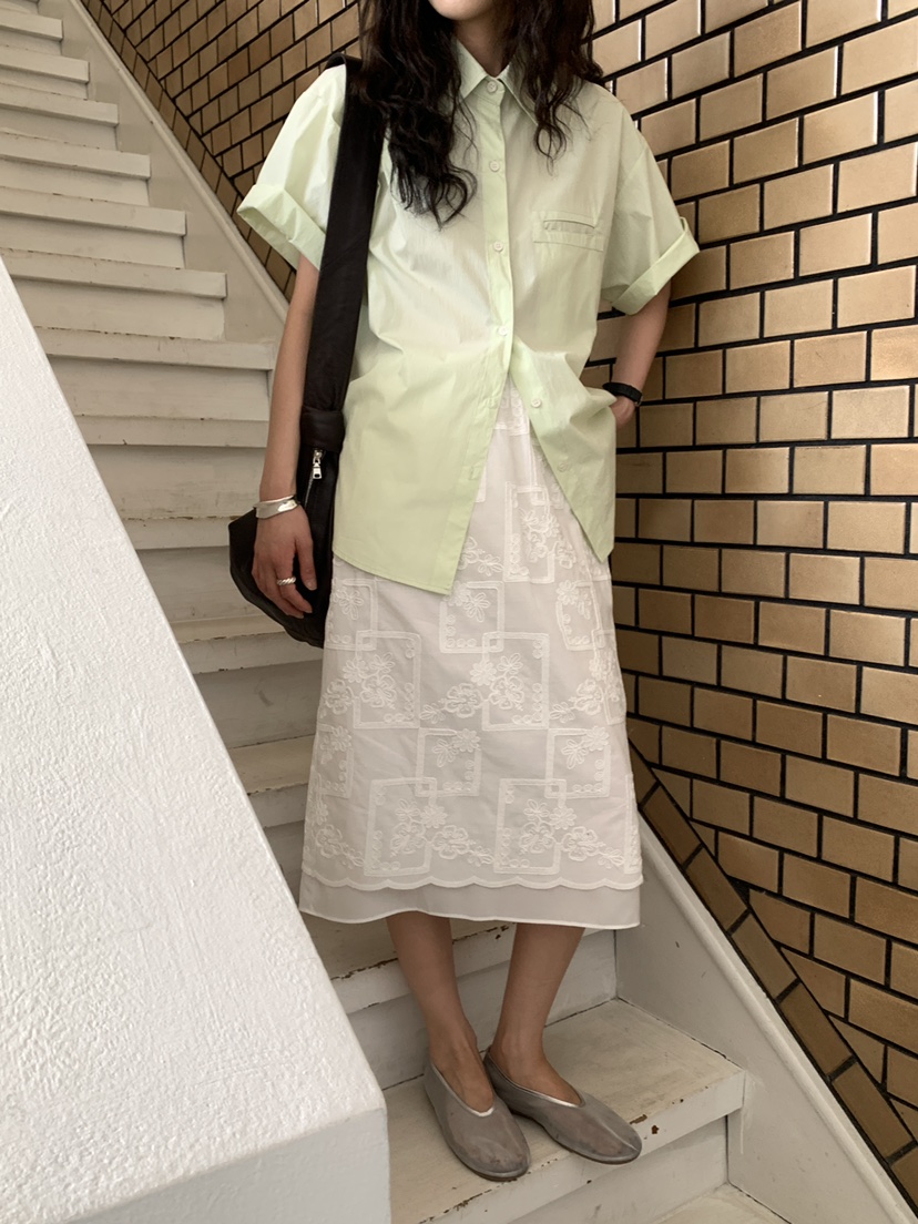 OURS東大門㊣實拍女裝新款熱賣推薦時尚真品25春夏半身裙中短裙OURS半身裙/中短裙