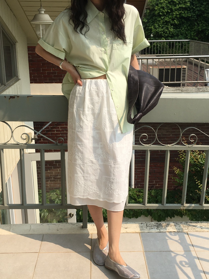 OURS東大門㊣實拍女裝新款熱賣推薦時尚真品25春夏半身裙中短裙OURS半身裙/中短裙