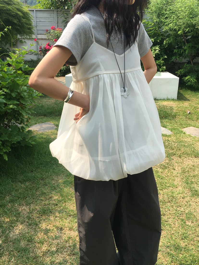 OURS韓國直郵㊣女士新款推薦人氣休閑真品25春夏熱賣吊帶背心OURS吊帶/背心