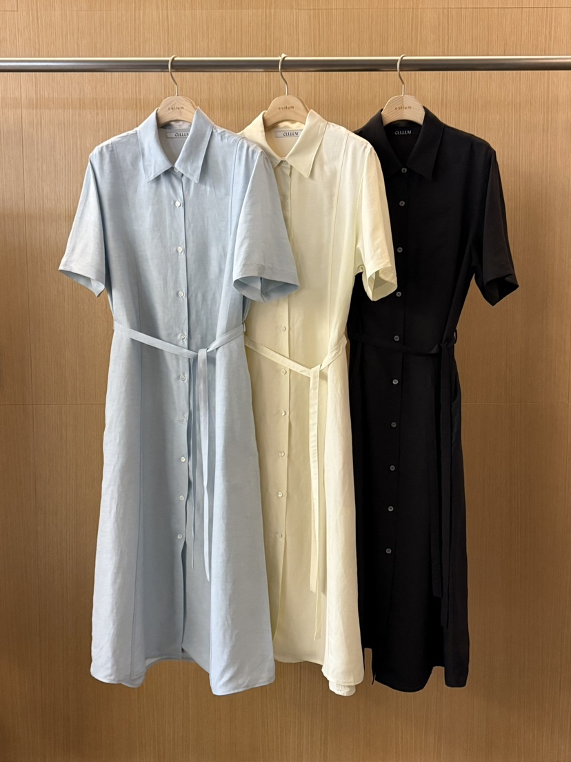 CULLUM東大門㊣直郵女士新品人氣職業時尚25春夏連衣裙含腰帶CULLUM連衣裙