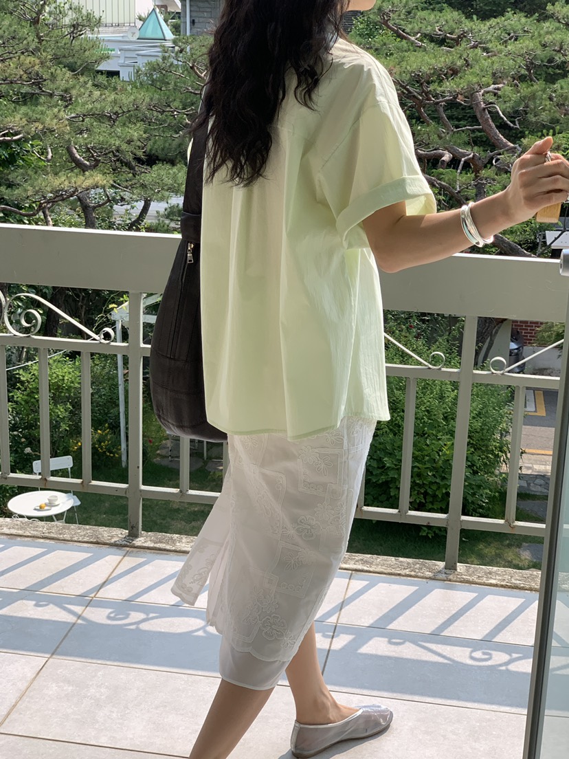 OURS韓國直郵㊣女裝新品休閑推薦真品人氣25春夏襯衫蕾絲衫OURS襯衫/蕾絲衫