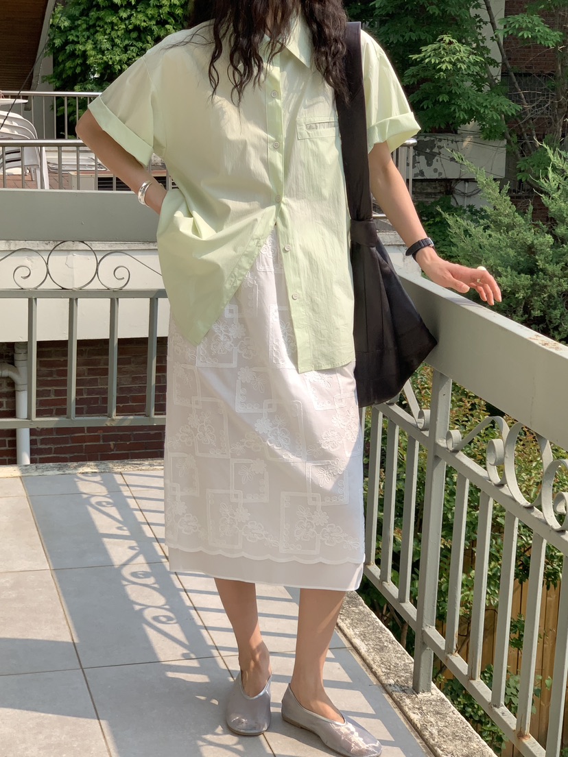 OURS韓國直郵㊣女裝新品休閑推薦真品人氣25春夏襯衫蕾絲衫OURS襯衫/蕾絲衫