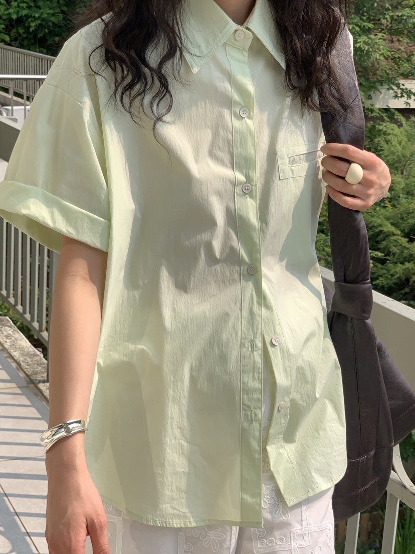 OURS韓國直郵㊣女裝新品休閑推薦真品人氣25春夏襯衫蕾絲衫OURS襯衫/蕾絲衫