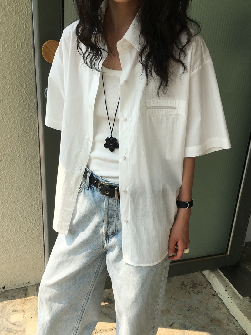 OURS韓國直郵㊣女裝新品休閑推薦真品人氣25春夏襯衫蕾絲衫OURS襯衫/蕾絲衫