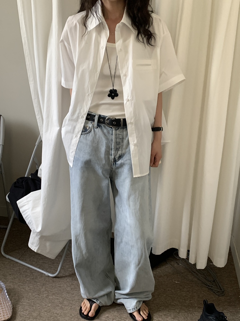 OURS韓國直郵㊣女裝新品休閑推薦真品人氣25春夏襯衫蕾絲衫OURS襯衫/蕾絲衫