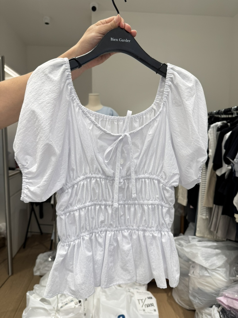 BIEN GARDER韓國代購㊣女士新品時尚真品25春夏襯衫蕾絲衫BIEN GARDER襯衫/蕾絲衫